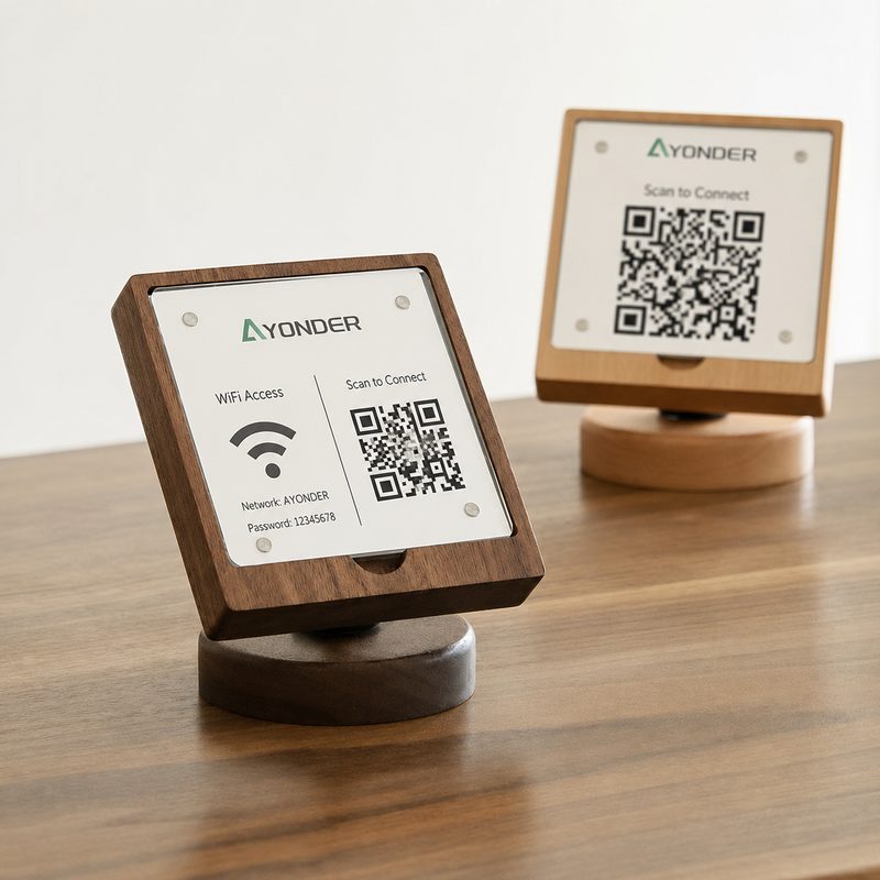Custom qr code sign holders for hospitality businesses