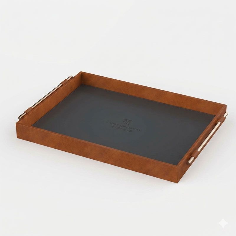 Serving Tray with Brass Handle
