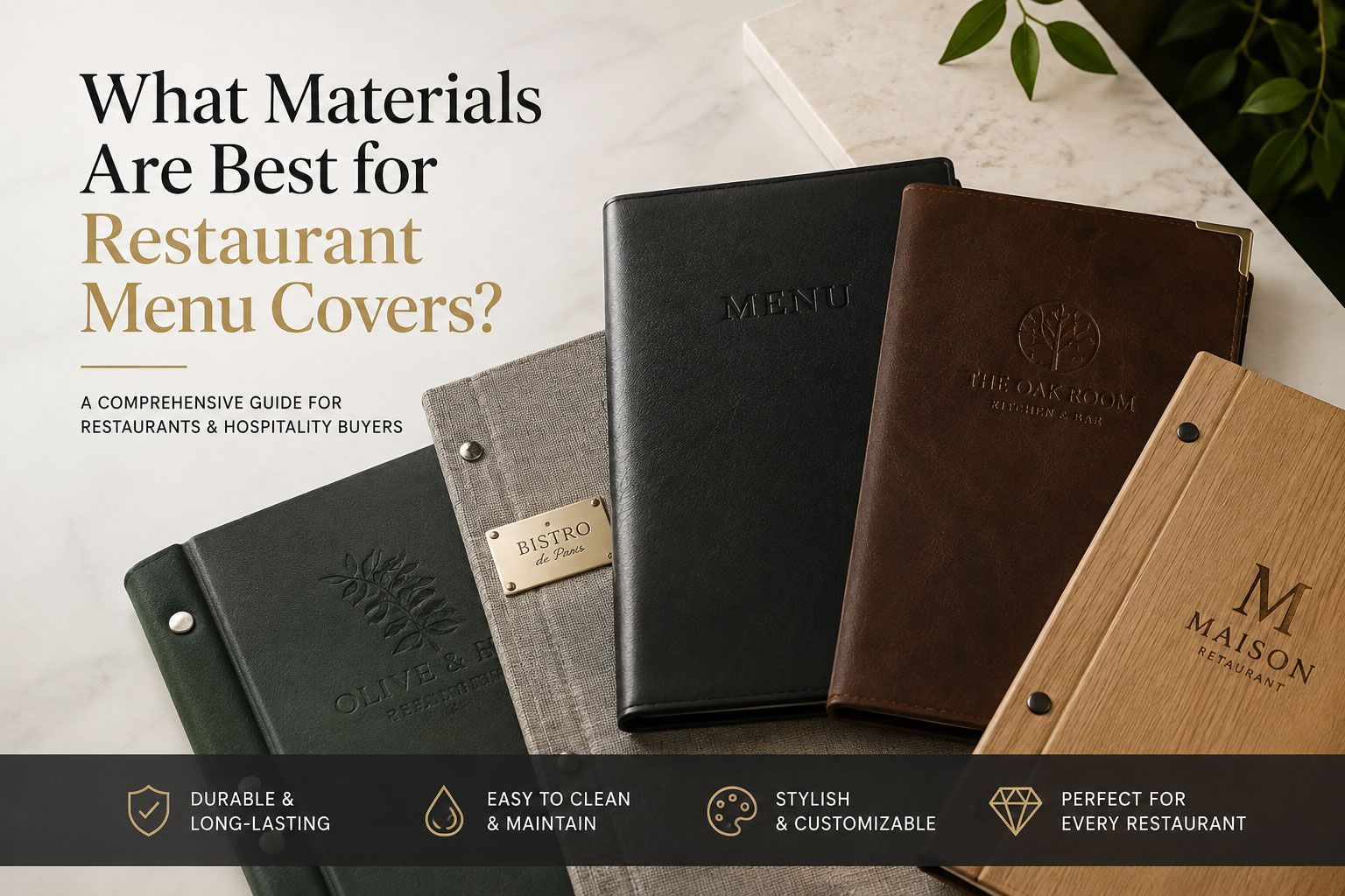 best materials for restaurant menu covers