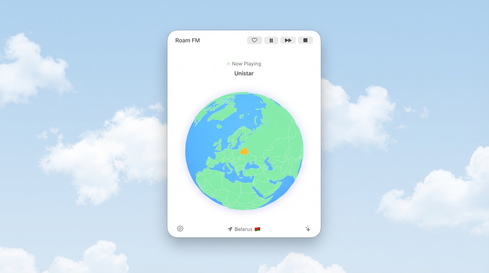 Screenshot of Roam FM