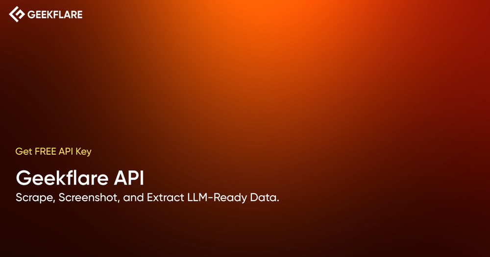 Screenshot of Geekflare API