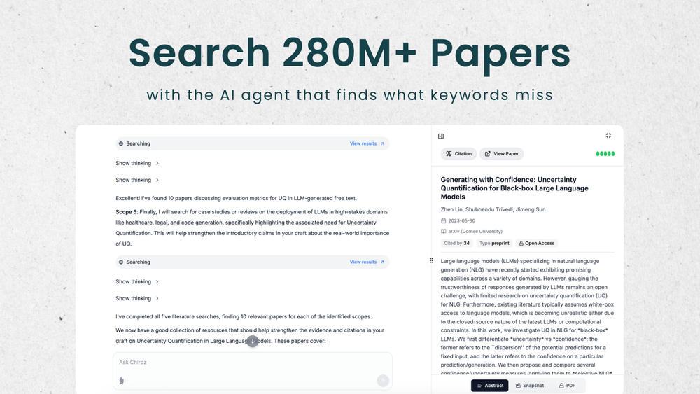 Screenshot of Chirpz Agent
