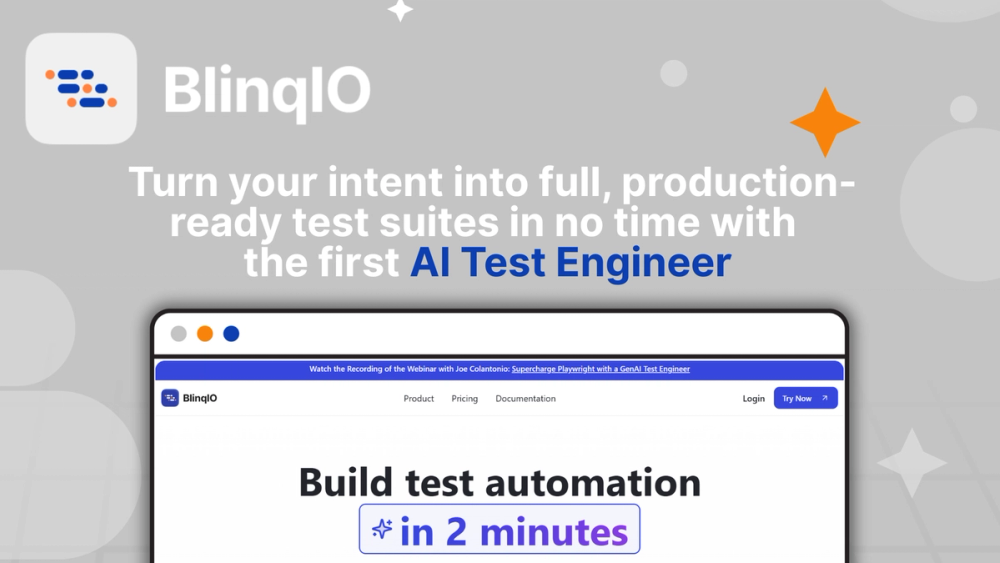 Screenshot of AI Test Engineer by BlinqIO