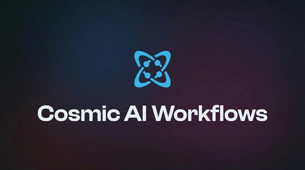Screenshot of Cosmic AI Workflows