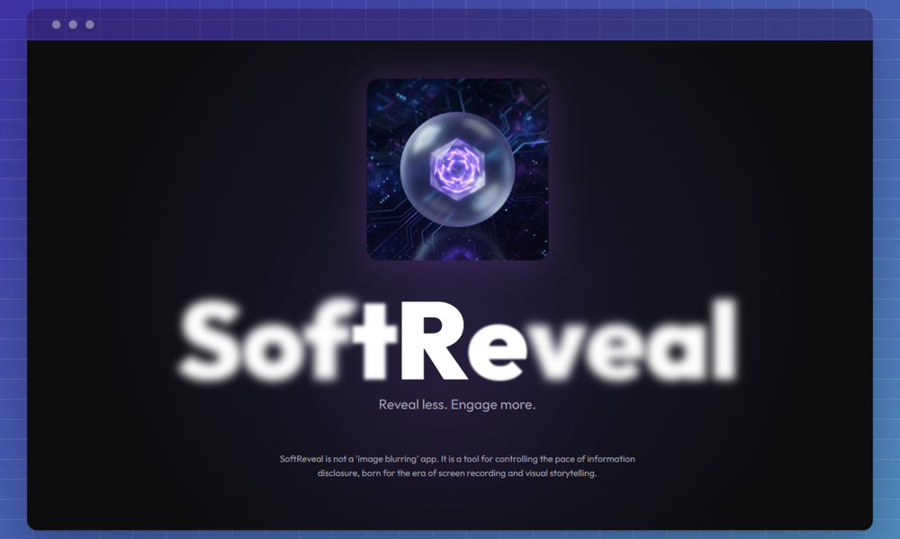 Screenshot of SoftReveal — Reveal less. Engage more.