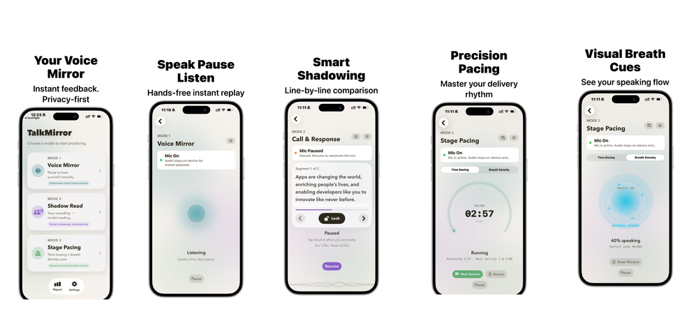 Screenshot of TalkMirror