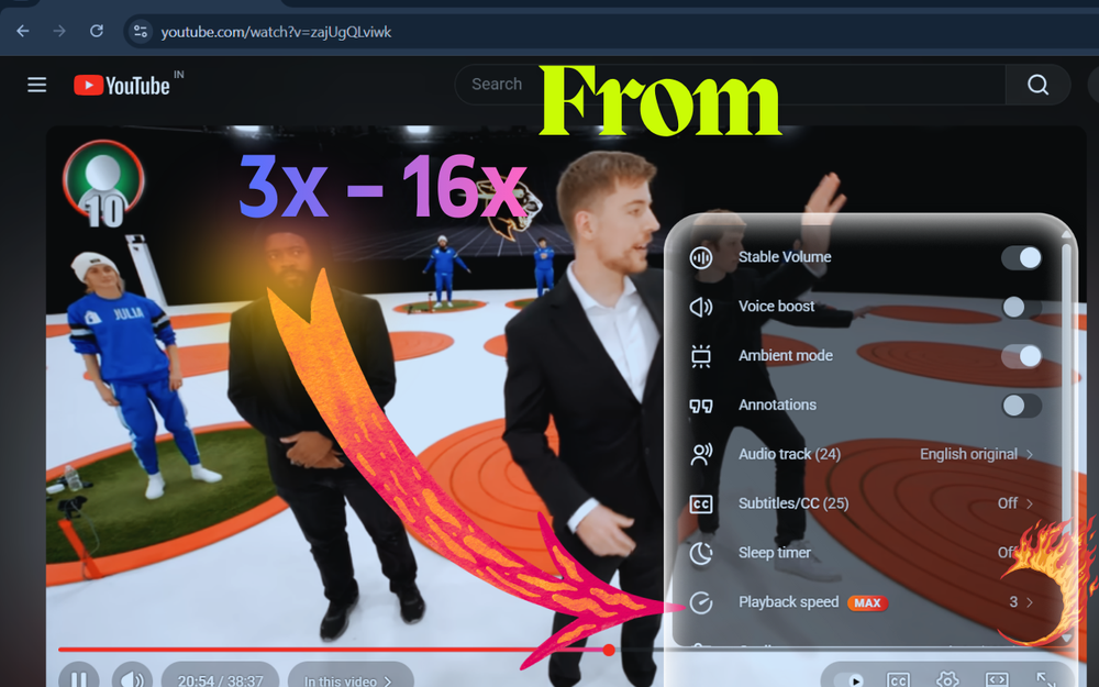 Screenshot of Youtube Custom Playback