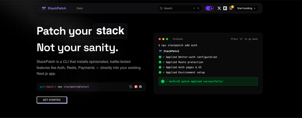 Screenshot of StackPatch