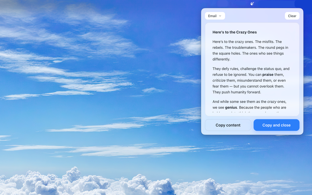 Screenshot of Purifai