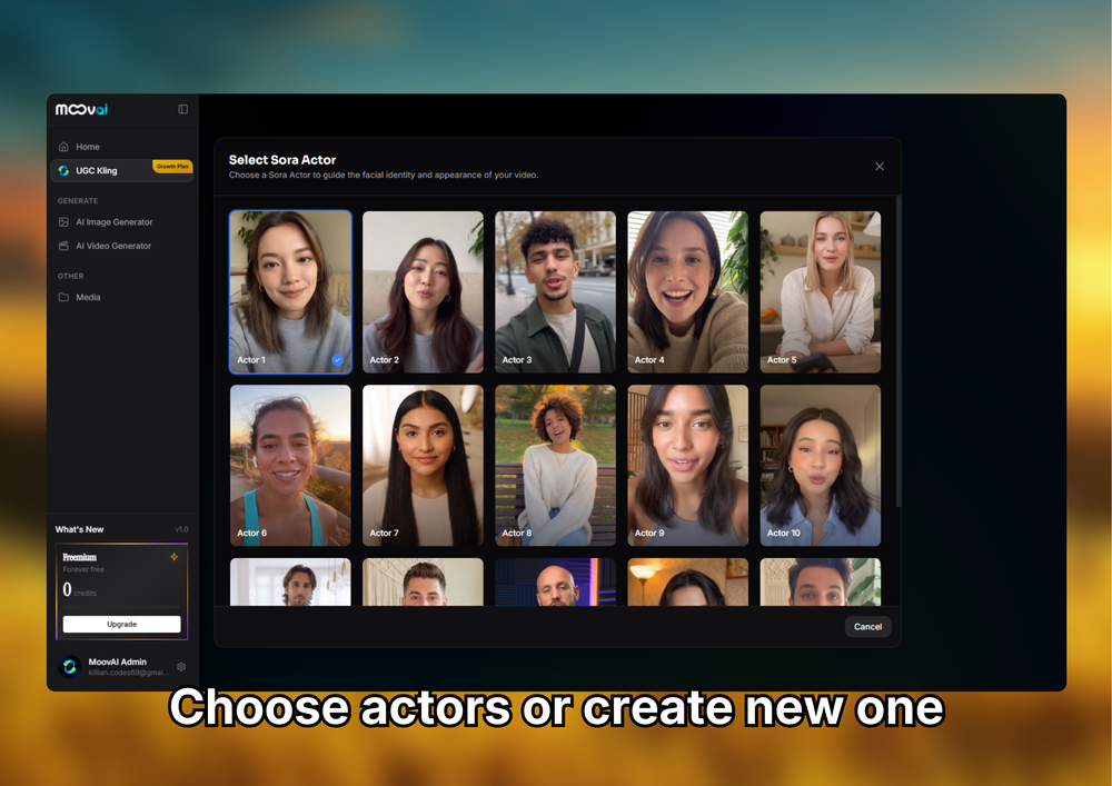 Screenshot of MoovAI