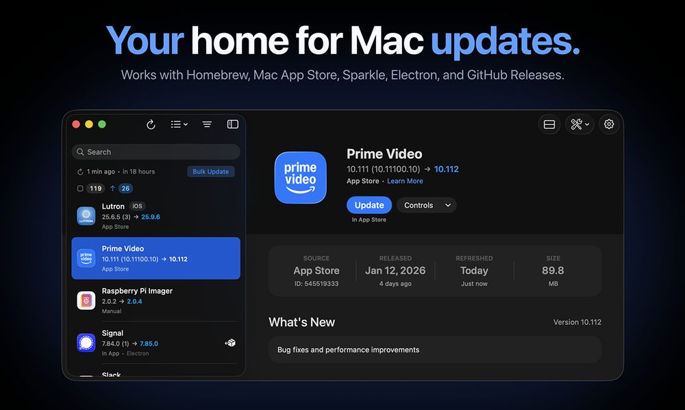 Screenshot of Updatest