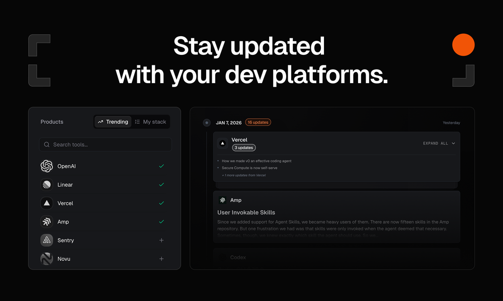 Screenshot of Recent.dev