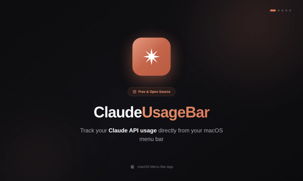 Screenshot of ClaudeUsageBar