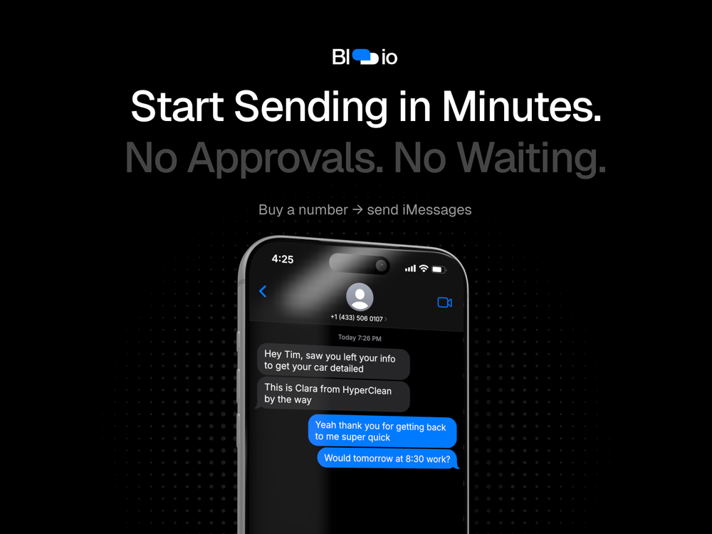 Screenshot of Blooio