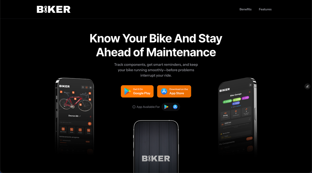 image of Biker 2.0: Bicycle track & maintain