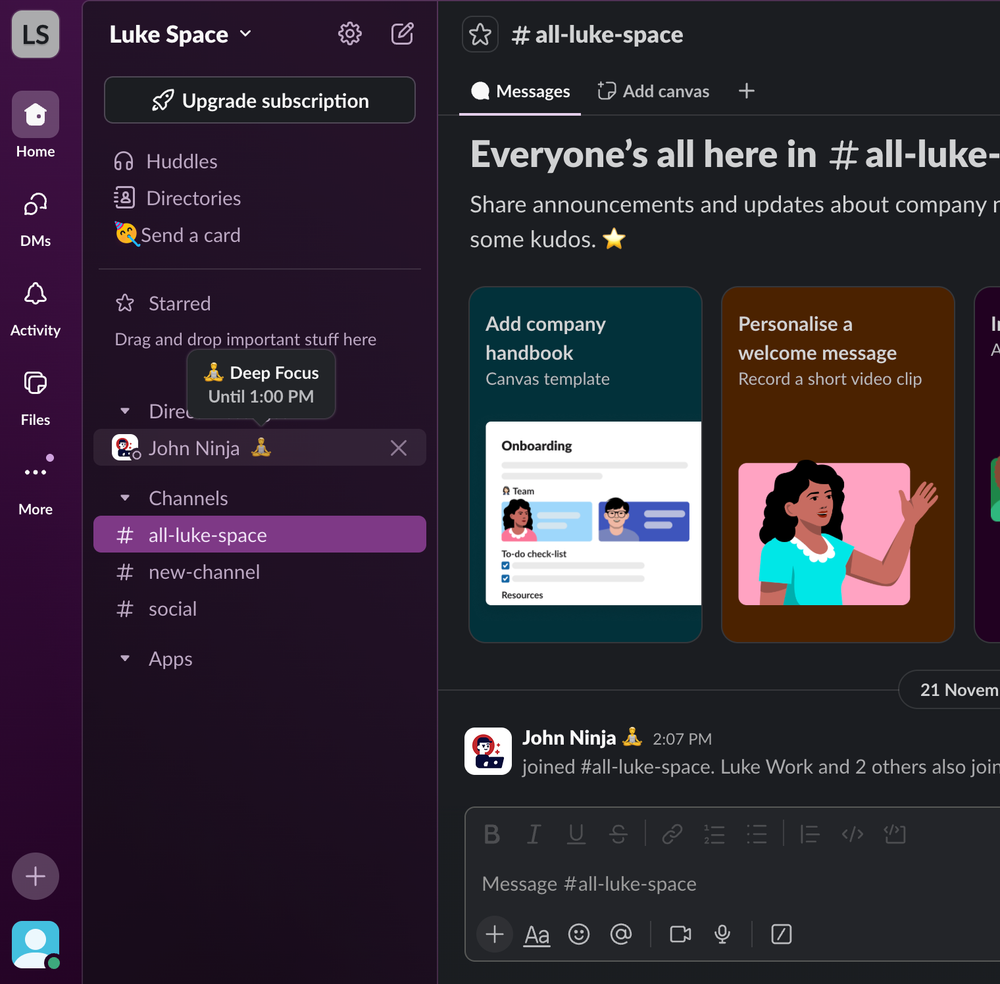 Screenshot of Status Ninja