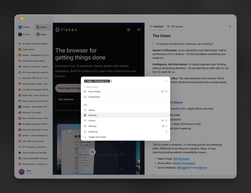 Screenshot of Flakes