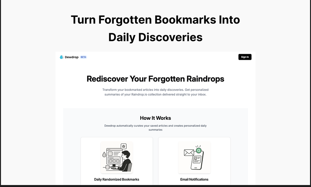 Screenshot of Dewdrop