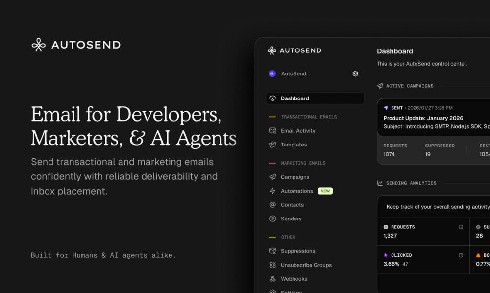 Screenshot of AutoSend