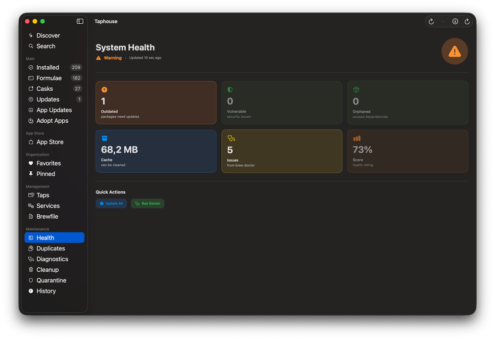 Screenshot of Taphouse