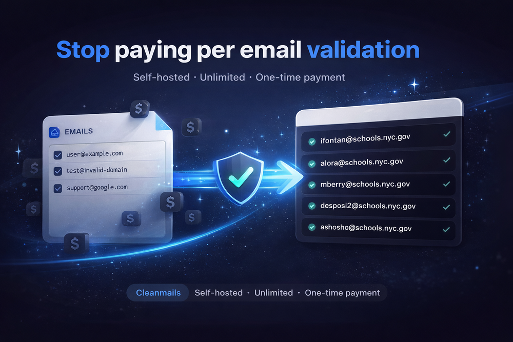 Screenshot of Self host Email Validation