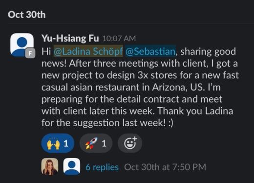 Message from YuHsiang: three new restaurant projects
