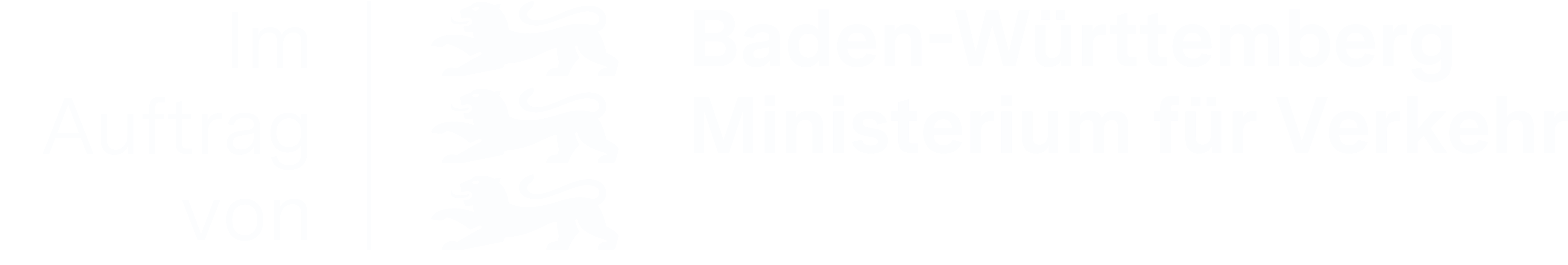 Im Auftrag von Baden-Württemberg Ministerium für Verkehr Logo