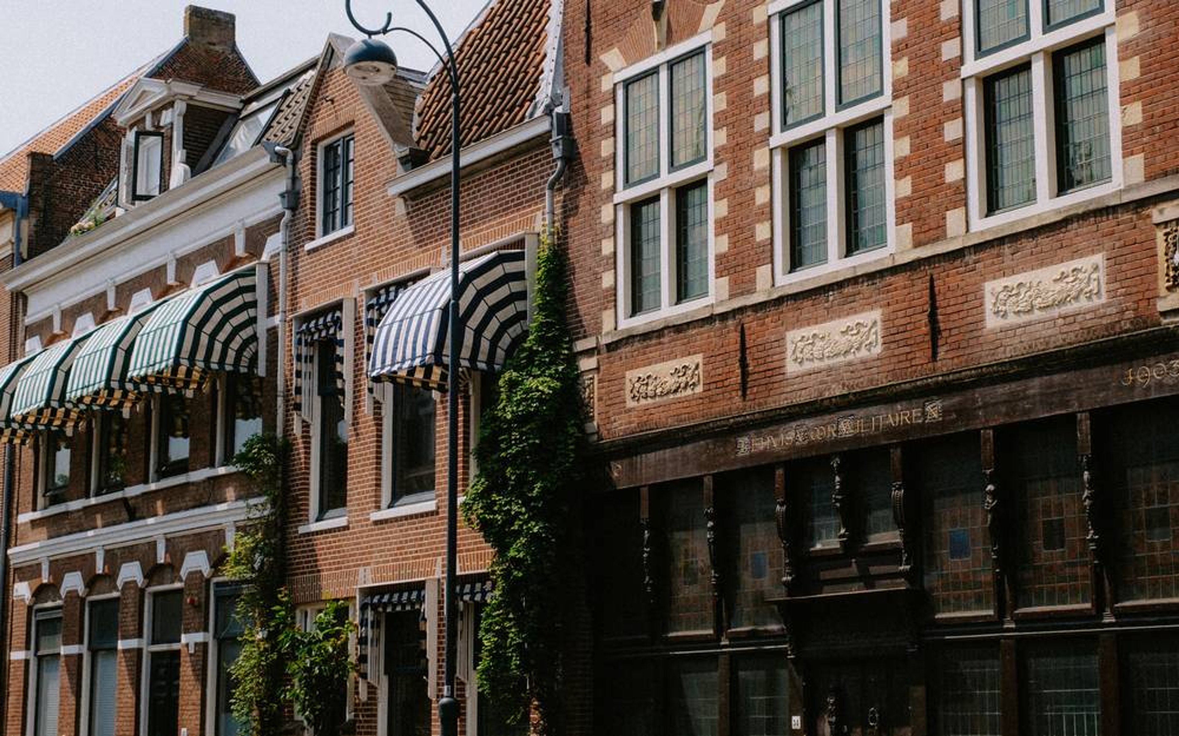 Een straat in het centrum van Haarlem