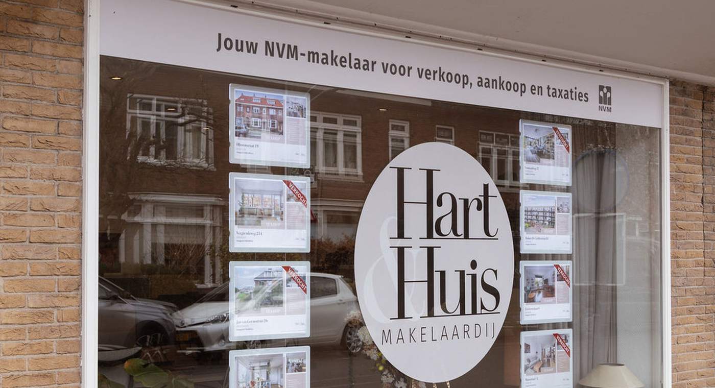 Het kantoor van Hart & Huis Makelaardij in Haarlem