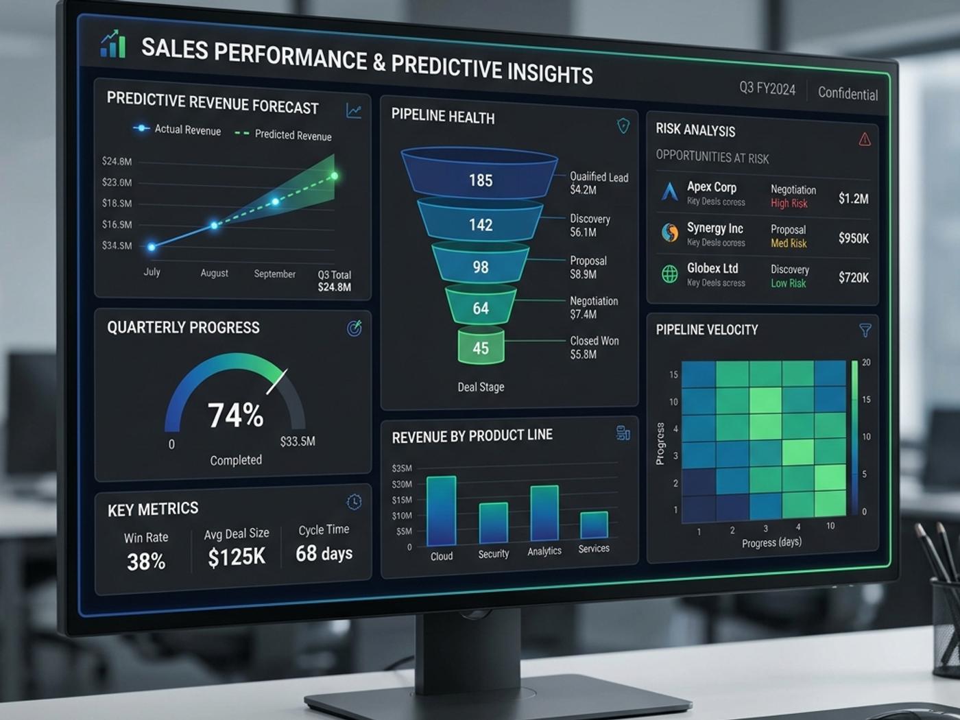 Predictive Revenue Dashboard for VP of Sales