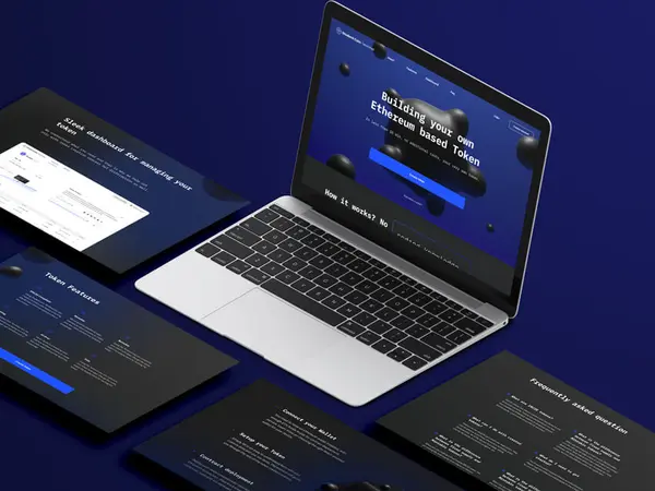 Student Coin Landing page against a dark blue background