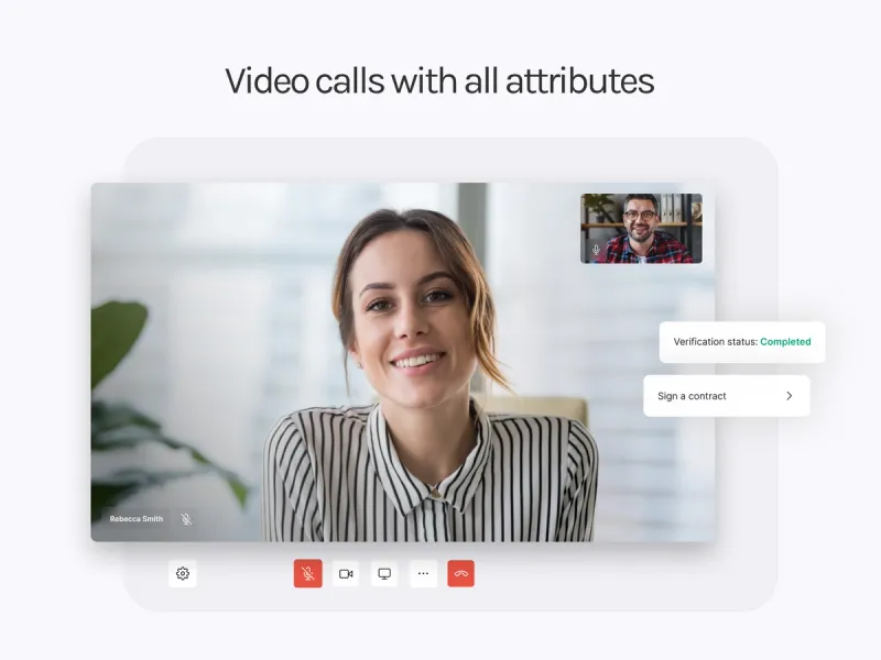 Assistant and client during video call