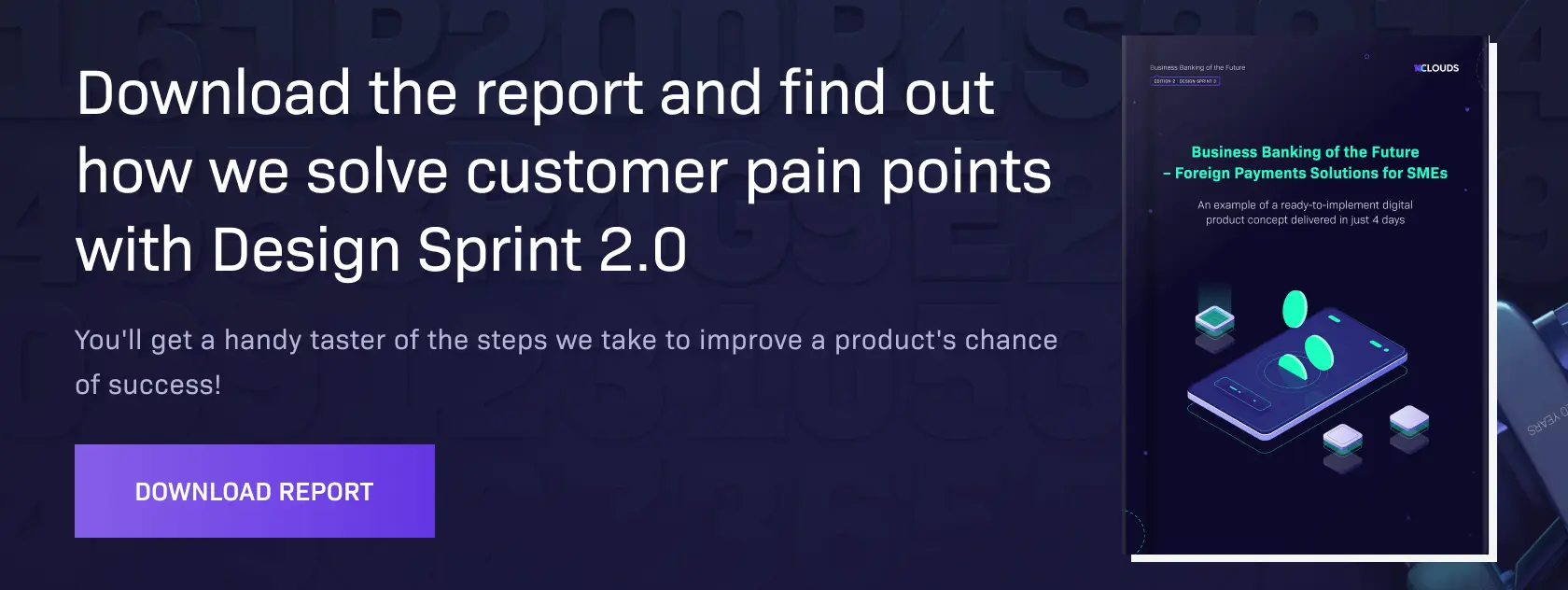 banner with download infographic - report how to solve customer pain points