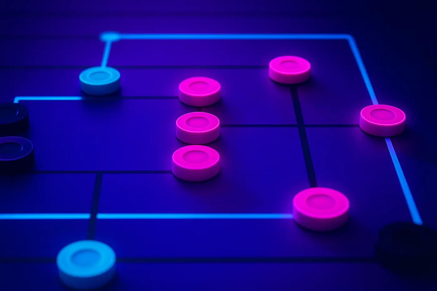 Board game pieces symbolizing how an Autonomous Agent makes independent decisions and actions.