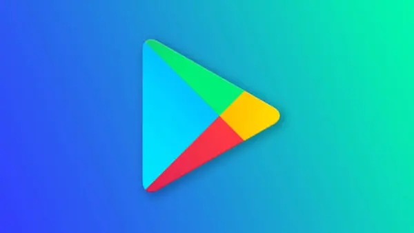 Google Play Logo on a blue background