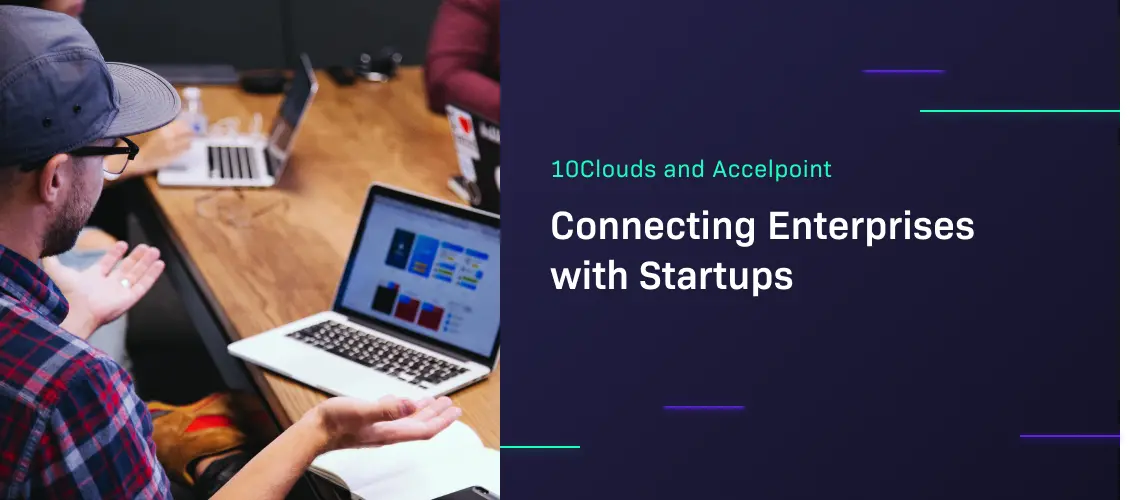 10Clouds and Accelpoint - header image showing developers' meeting