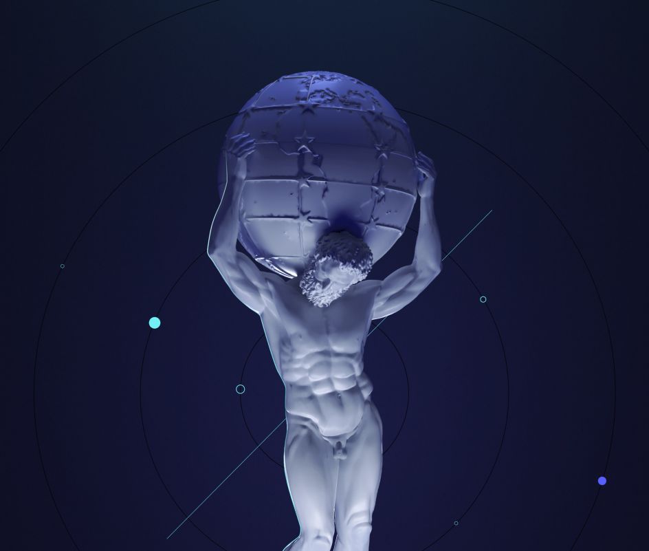 Man holding a globe