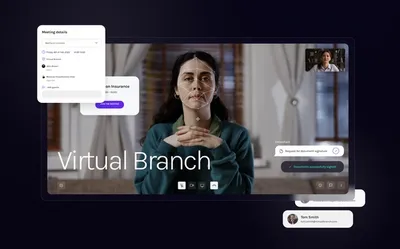 Virtual Branch client during a call with the banking adviser