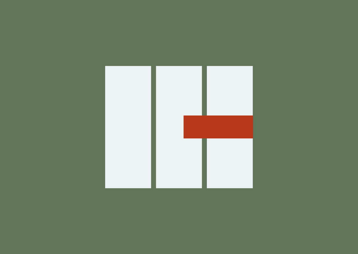 Ceramic works block logo with soft green background