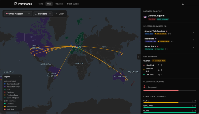 Provenance Map screenshot