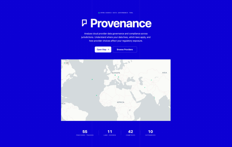 provmap landing page