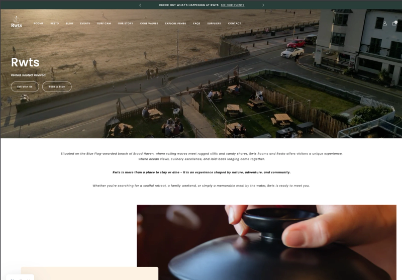 rwts landing page view 