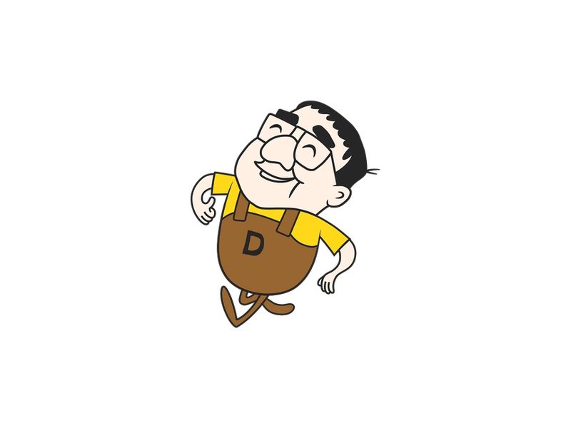 Donalds Pies logo and mascot for pies in the post