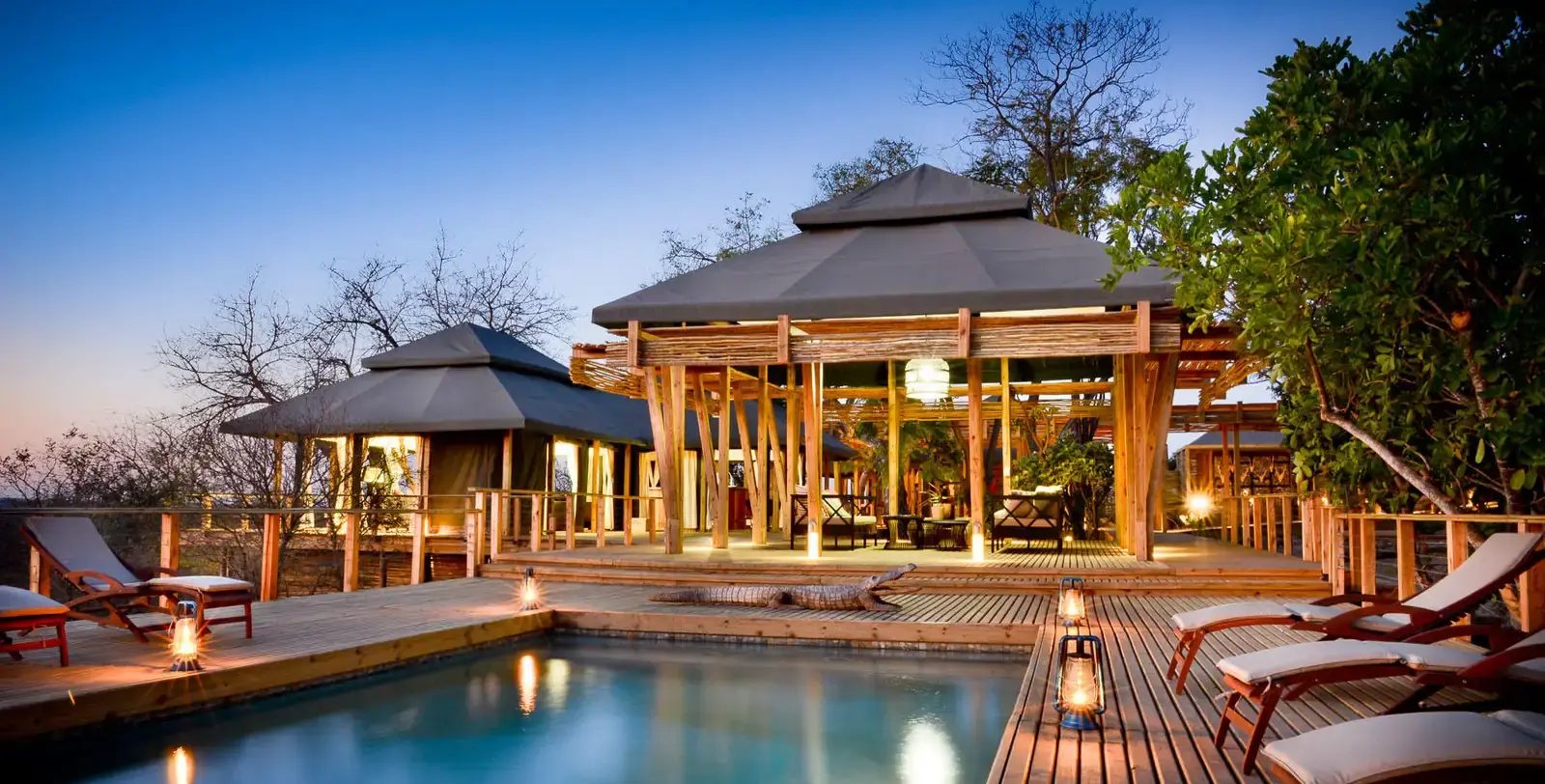 Simbavati Hilltop Lodge Pool Area.