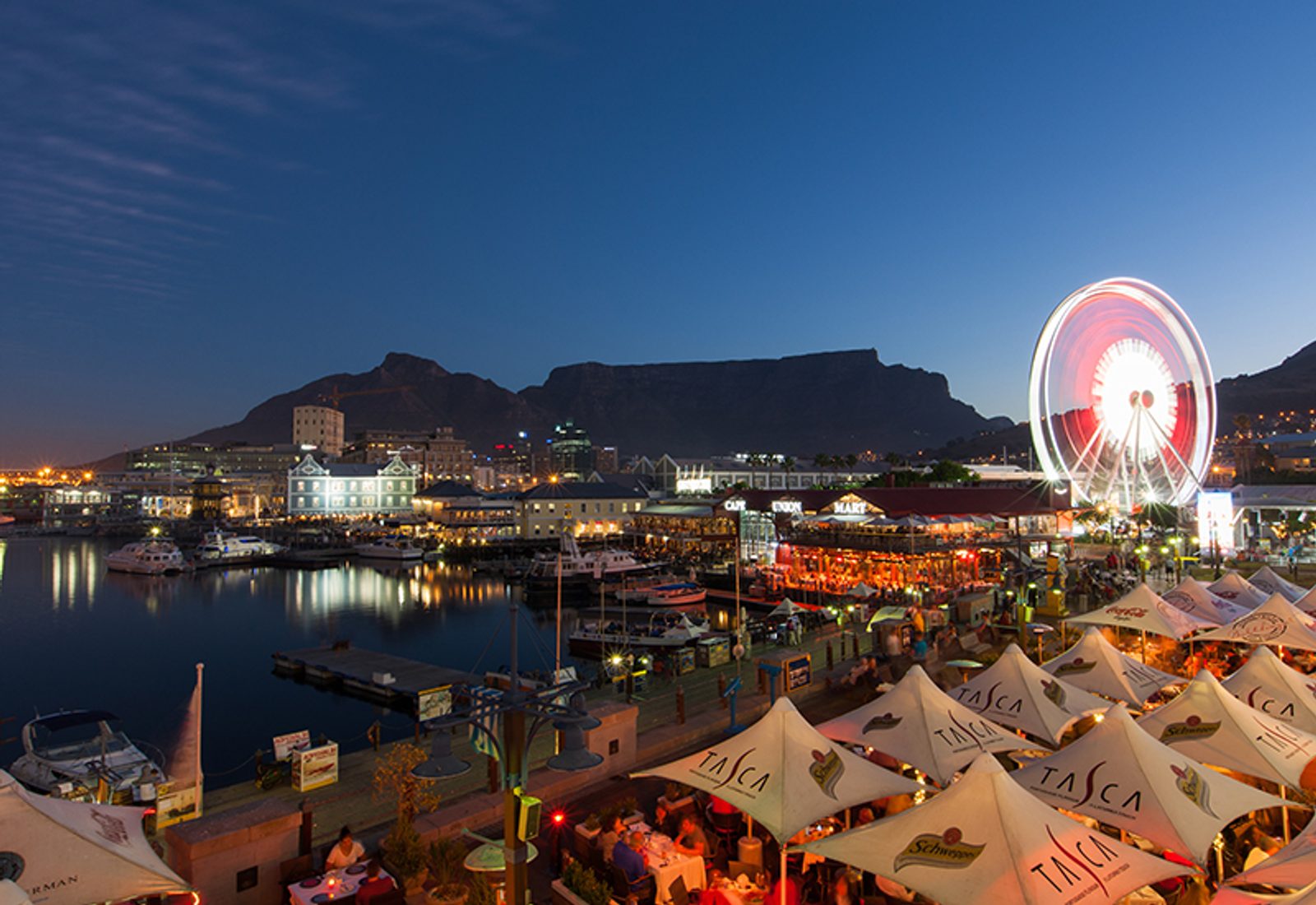 Cape Wheel and Table Mountain view at V & A Waterfront