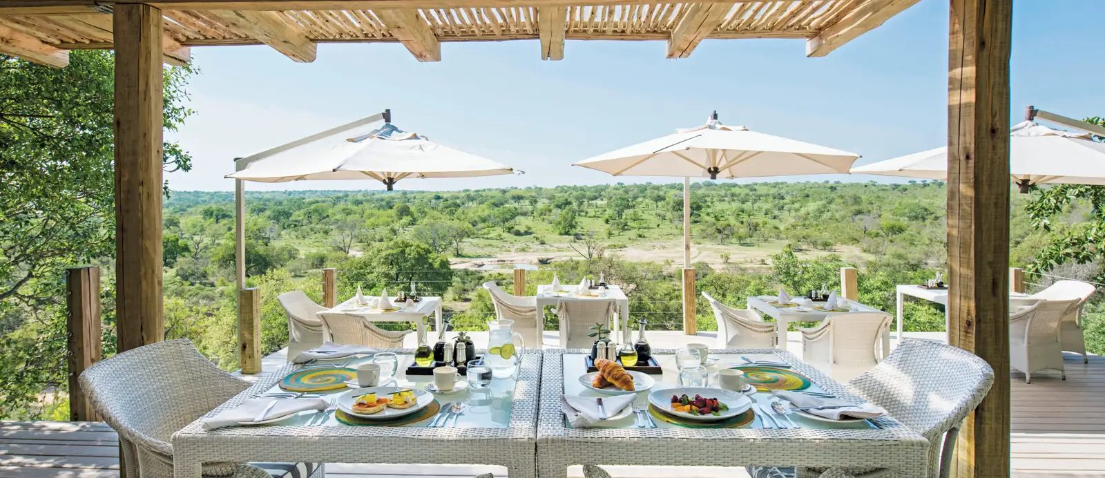 Lunch on the deck, at Leopard Hills