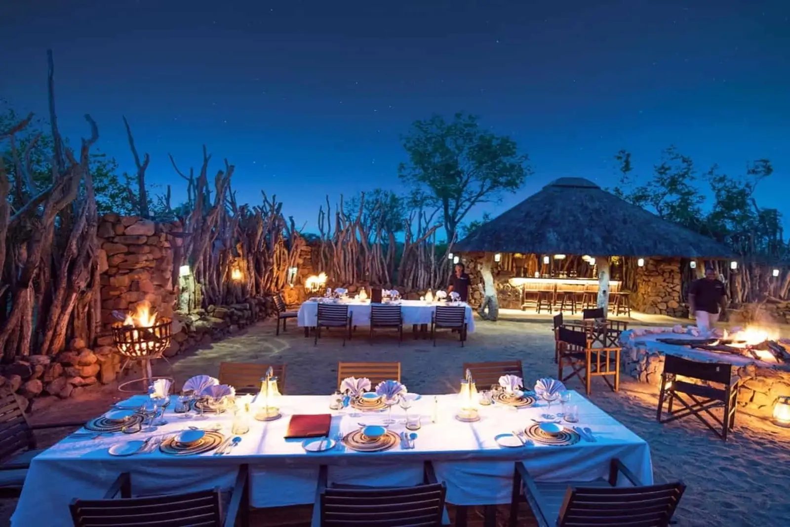 The dining area at Leopard Hills