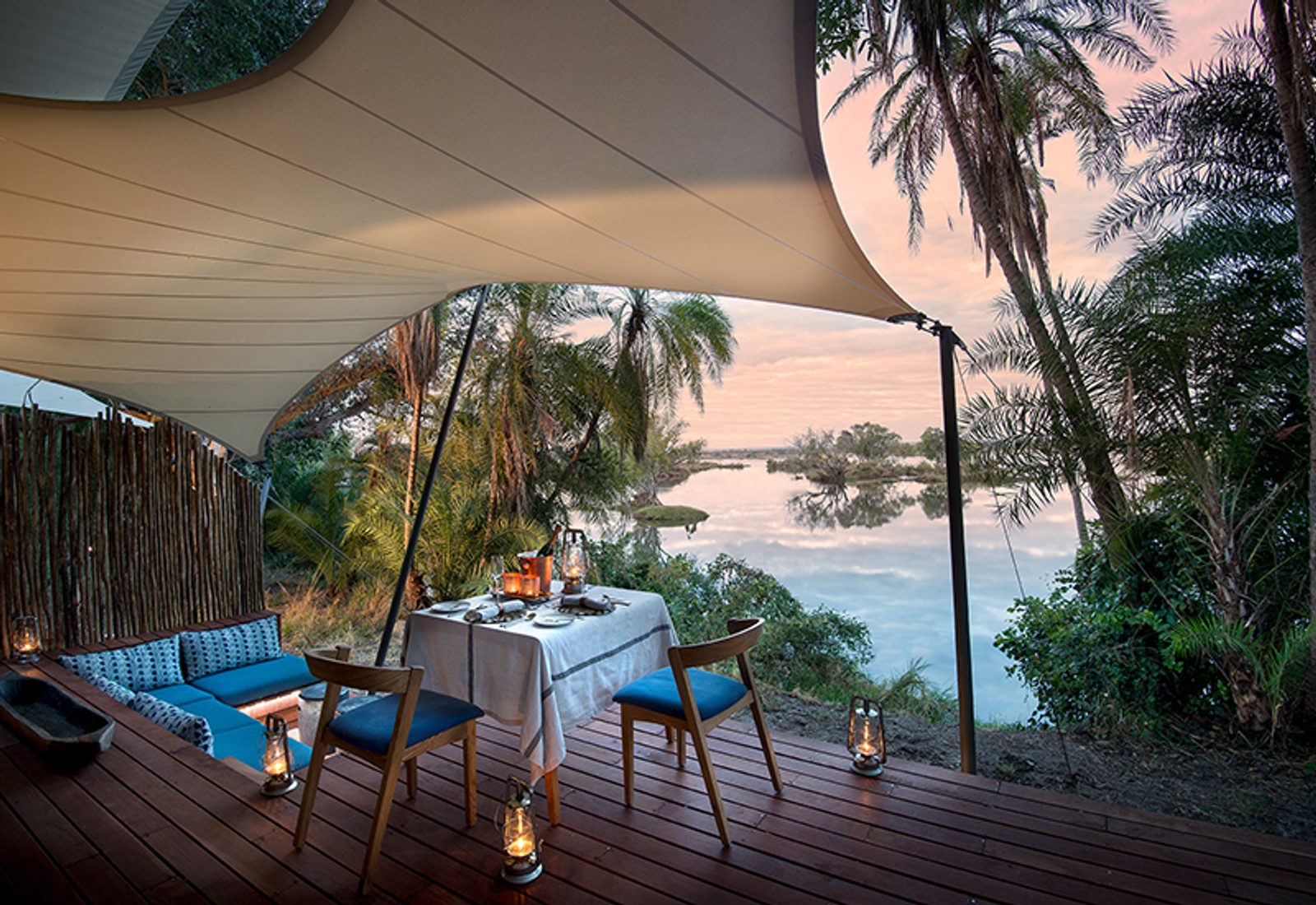 View of the Zambezi River from Thorntree River Lodge