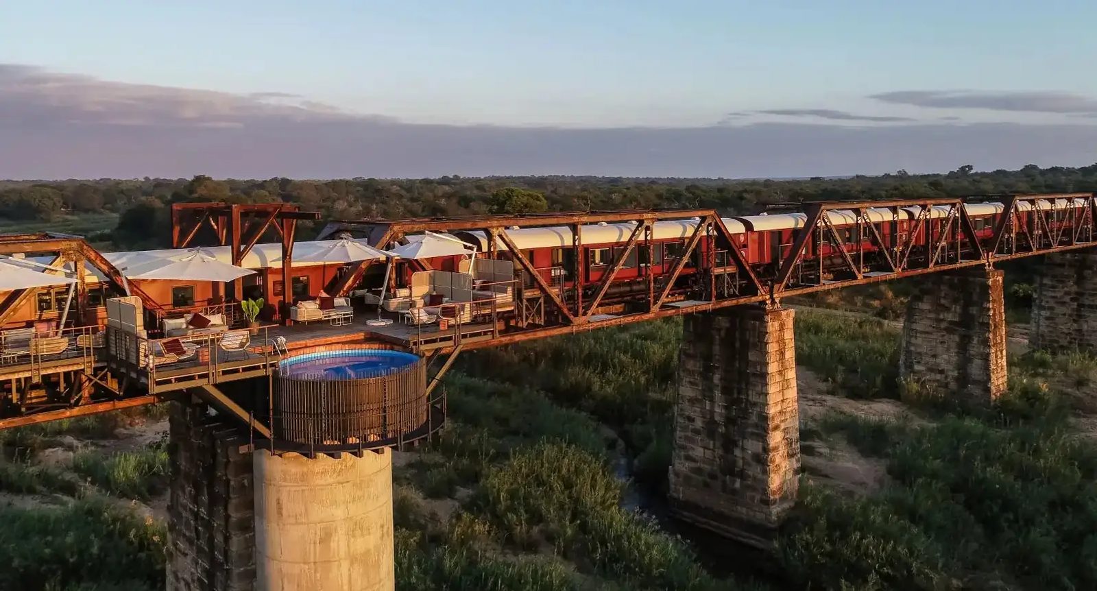 The Kruger Shalti Train on the Bridge