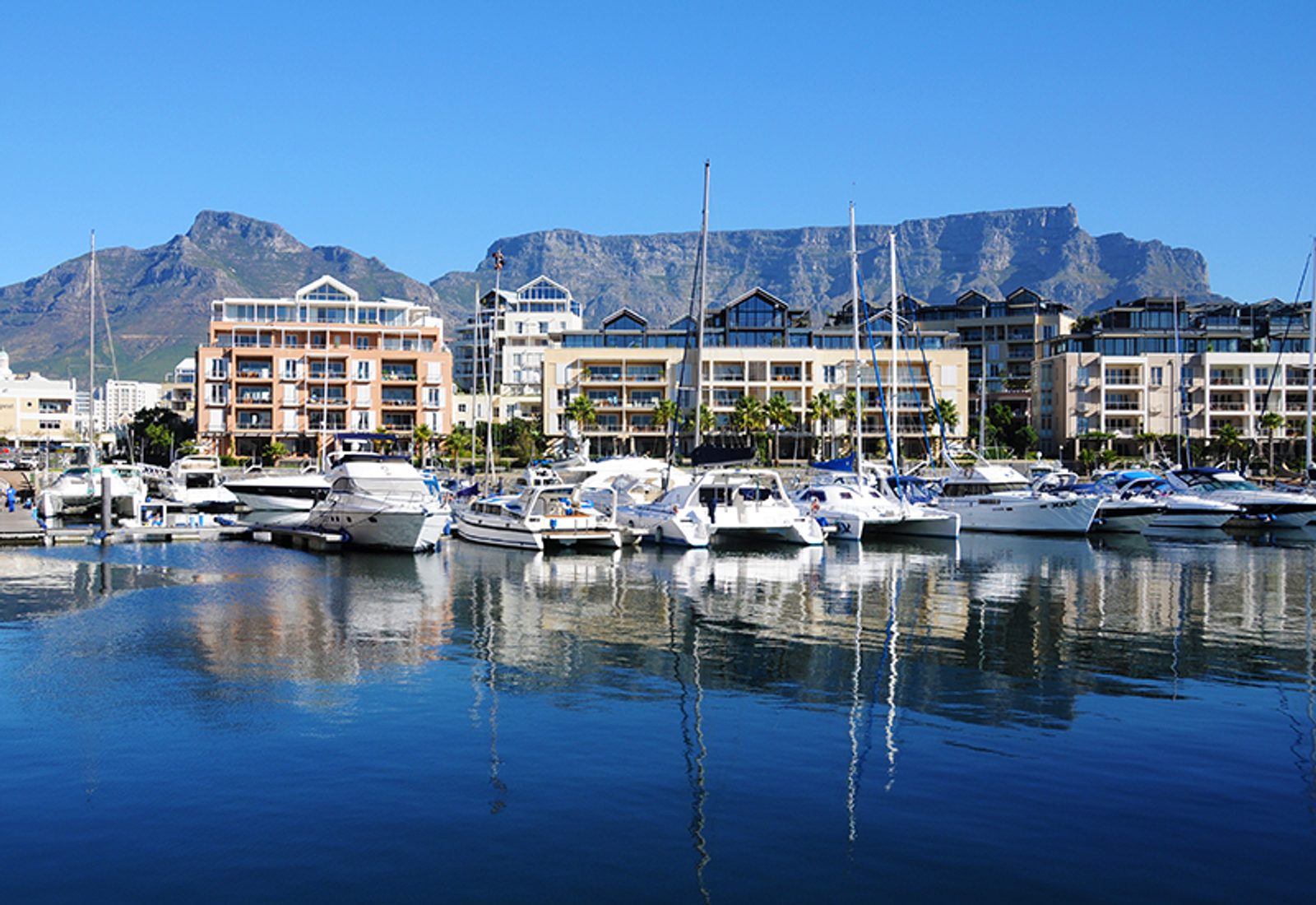 The One & Only overlooks the marina and Table Mountain